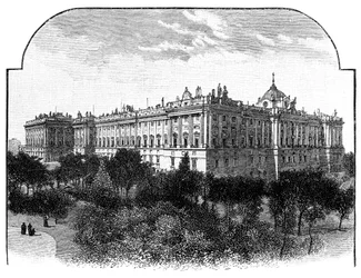 Kungliga palatset, Madrid, Spanien, 1900