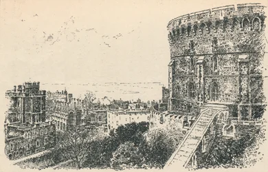 The Royal Tower från King of Scotlands Lodging., 1895