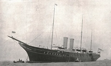 Royal Yacht lämnar Cowes, Isle of Wight, 6 augusti 1902.