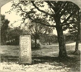 Rufusstenen i New Forest, 1890.
