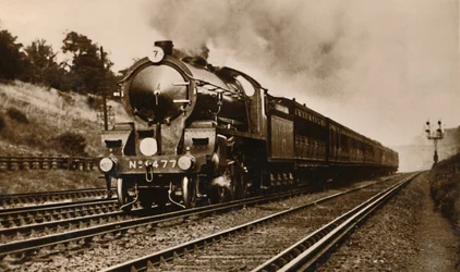 S.R. West of England Express Passing Earlsfield, tidigt 1900-tal.