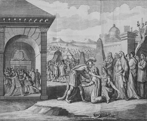 Scenen för Coriolanus tragedin, 1749.