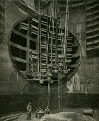 Schaktet som leder till ingången till Blackwall-tunneln, 1901.
