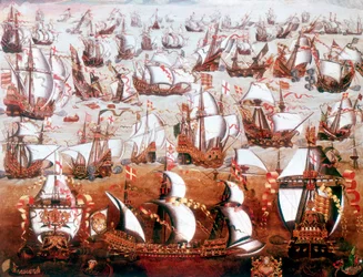Den spanska armadan som hotade England i juli 1588