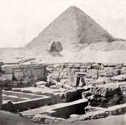 Sfinxen och den stora pyramiden, Egypten, tidigt 1900-tal