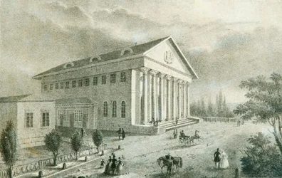 Sommarteatern i Petrovsky Park, Moskva, Ryssland, 1840-talet