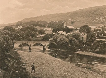 The Taff at Treforest, nära Pontypridd, 1902