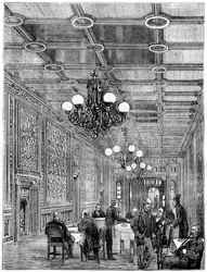 The Tea-Room, House of Commons, Westminster, London, 1800-talet