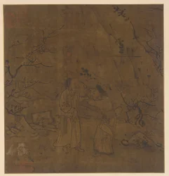 Den tårfyllda avskeden mellan Su Wu och Li Ling, Mingdynastin, 1368-1644.