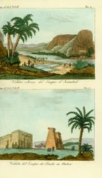 Ramses II-templet i Abu Simbel (Isambul), Nubia och Thoth-templet i Dakka, Nubia