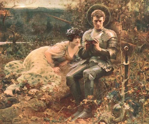 The Temptation of Sir Percival, c1894, c1902.