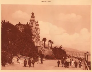 Terrasserna och kasinot, Monte Carlo, 1930.