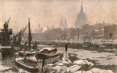 Themsen: A Severe Winter, c1900.