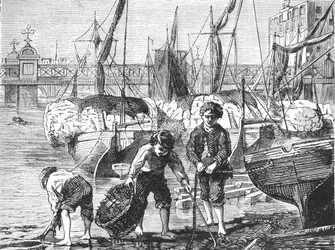 Themsen vid lågvatten, 1897.