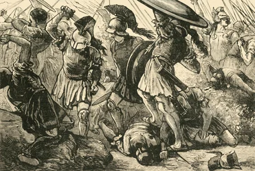 Thebanerna och makedonierna i Chaeronea, 1890.