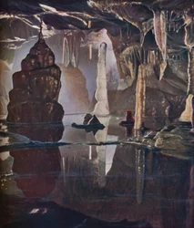 Transformationsscenen i Coxs Cave i Cheddar, c1935