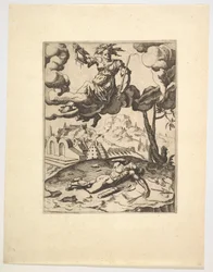 Kyskhetens triumf från Petrarkas triumfer, ca. 1548-49.