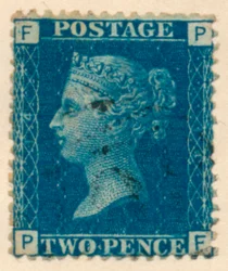 Frimärket Two Penny Blue eller Two Pence Blue, 1840-talet
