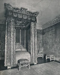 De venetianska ambassadörerna Rom på Knole. The Bedstead Made for James I, The Chair and Stools of the