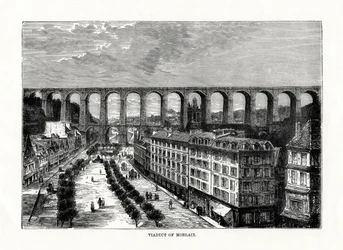Viadukten i Morlaix, Frankrike, 1879