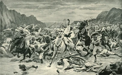 Kandahars seger för kavalleriets jakt till Arghandabfloden, 1901.