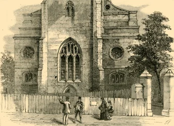 The West End of St. Andrews, visar den gotiska bågen, c1872.
