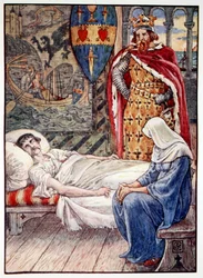 "Häxan ger råd om Sir Tristrams sår", 1911