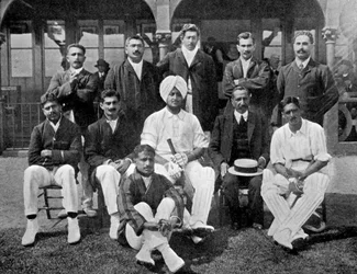 Det hela Indiens cricketlag från 1911 1912