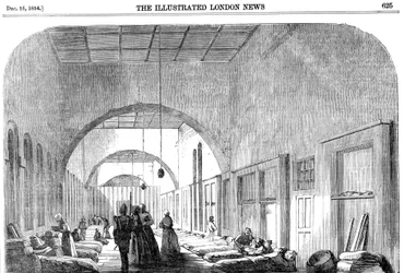 Baracksjukhuset i Scutari under Krimkriget, 1854