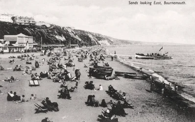 Stranden i Bournemouth, Dorset, c1920-talet