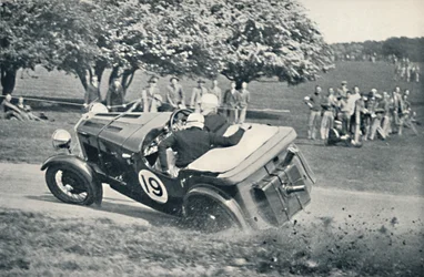 Början av ett utsläpp i Donington Park, 1937
