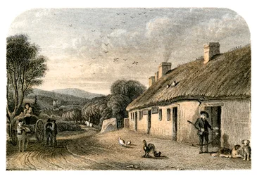 Födelseplatsen för Robert Burns, Alloway, South Ayrshire, Skottland