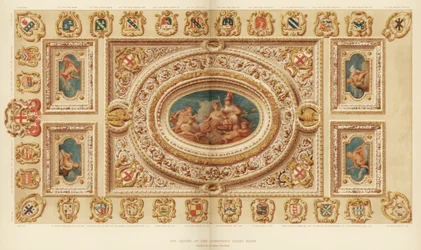 Taket i Aldermens Court Room, Guildhall, City of London, 1700-talet 1886