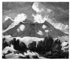Kratern av vulkanen Hekla, Island, c1890
