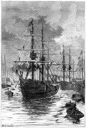 Albert och Discoverys avgång från Portsmouth, 1800-talet