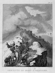 Nedstigningen av Mount St Bernard, 1800