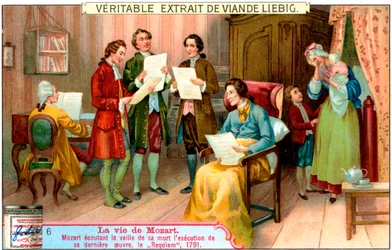 Den döende Mozart lyssnar på framförandet av hans Requiem, 1791, c1900