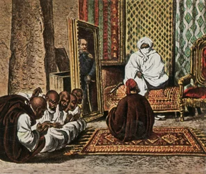Upptäckaren Nachtigal med Sheik Omar av Bornu, 5 juni 1870, 1936.