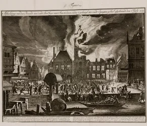 Branden i Amsterdams gamla stadshus, Holland, 7 juli 1652