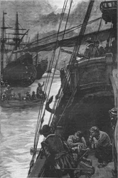Det första engelska skeppet i Stilla havet: Sir Francis Drakes Golden Hind i Lima, 1579 1908.