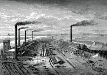 Järn- och stålverket i Barrow, c1880