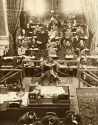 Invigningen av Dail Eireann, eller Chamber of Deputies, Dublin, Irland, 9 september 1922, 1935.
