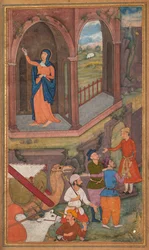 Platsen för Jesu födelse, från en Mirat al-quds av fader Jerome Xavier, 1602-1604.