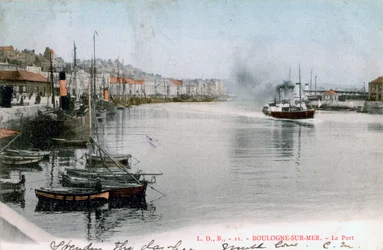 Hamnen i Boulogne, Frankrike, 1904