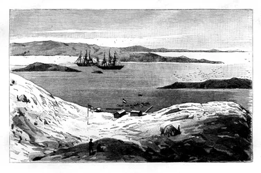 Hamnen i Angra Pequena, Namibia, 1800-talet