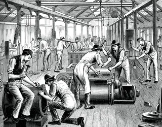 Pumpbutiken i ett Cornwall-verk, c1880