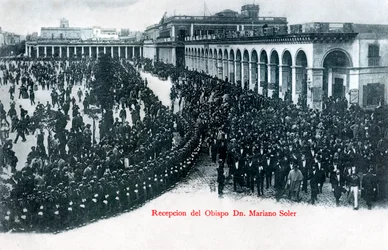 Mottagandet av biskop Mariano Soler, Montevideo, Uruguay, ca 1900-talet