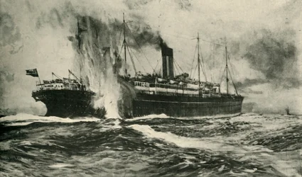 Förlisningen av SS Arabic, första världskriget, 19 augusti 1915, c1920.