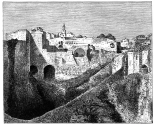 Jerusalems södra vallar, c1890