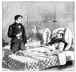 De skadade soldaterna skålar för drottningen, ca 1850-talet, 1888